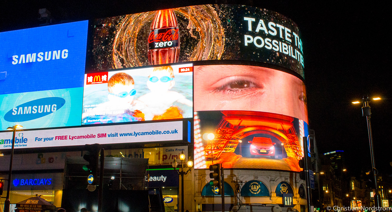 At the Picadilly Circus